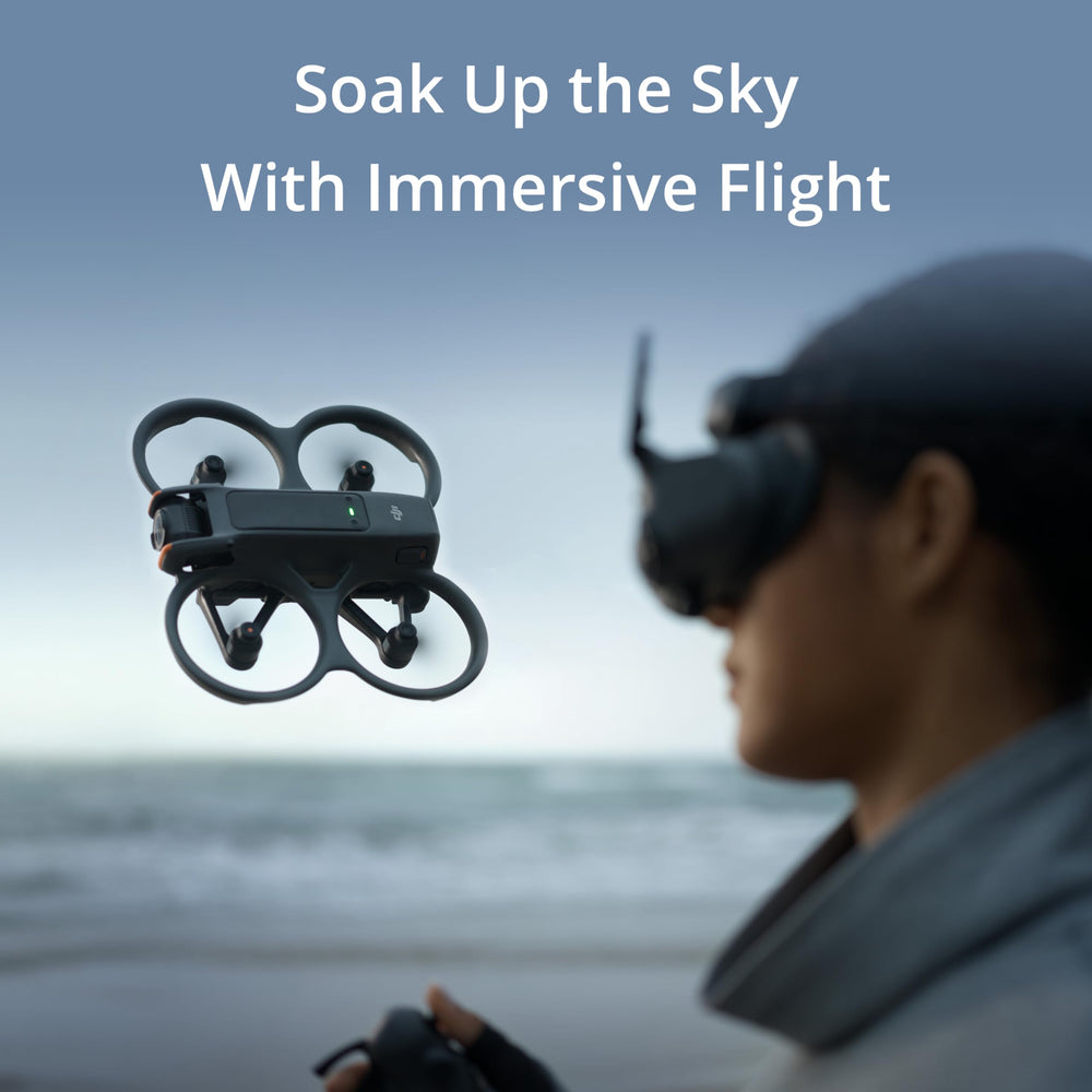 DJI Goggles N3 paired with Avata 2 for immersive flight view