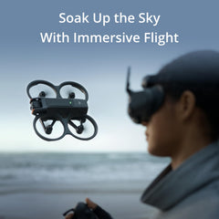 DJI Goggles N3 paired with Avata 2 for immersive flight view