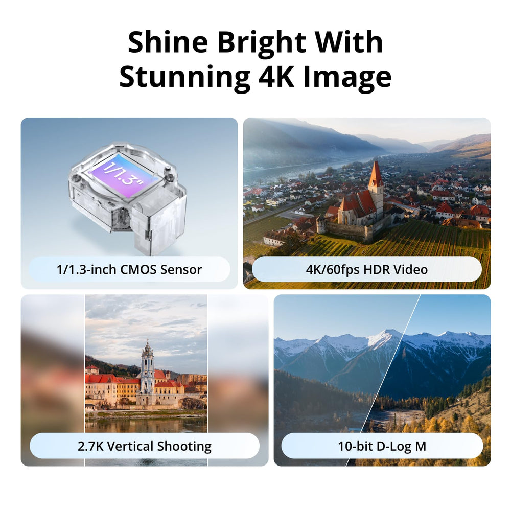 DJI Flip 4K 60fps video captures rich, smooth footage.