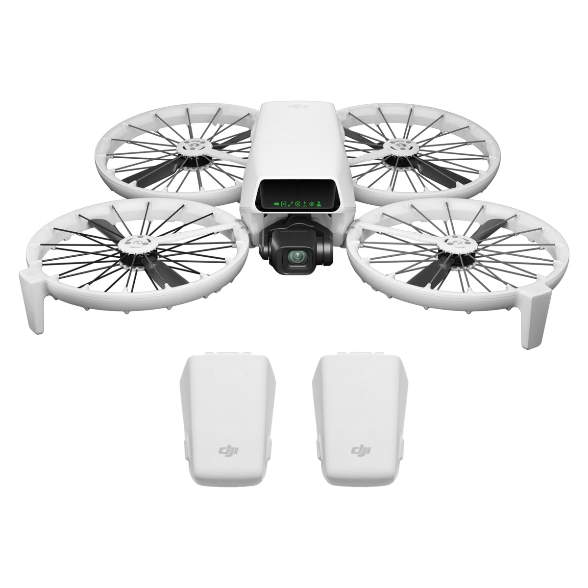 DJI Flip front view highlighting the 4K camera for crisp landscapes