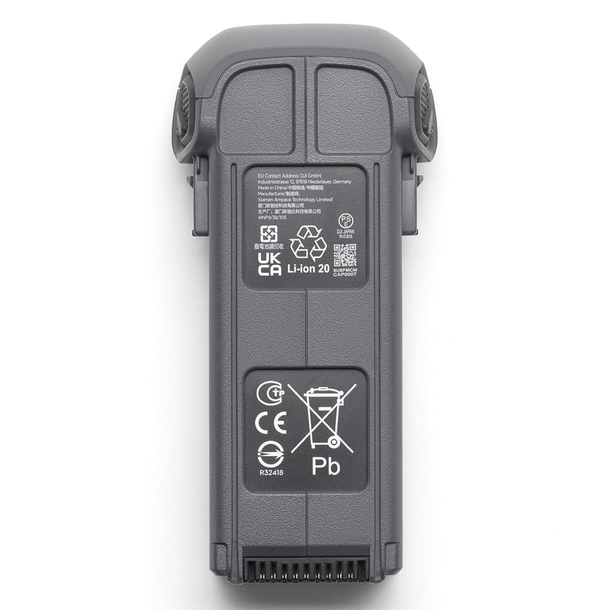 DJI Mavic 4 Pro intelligent flight battery front view for longer flights