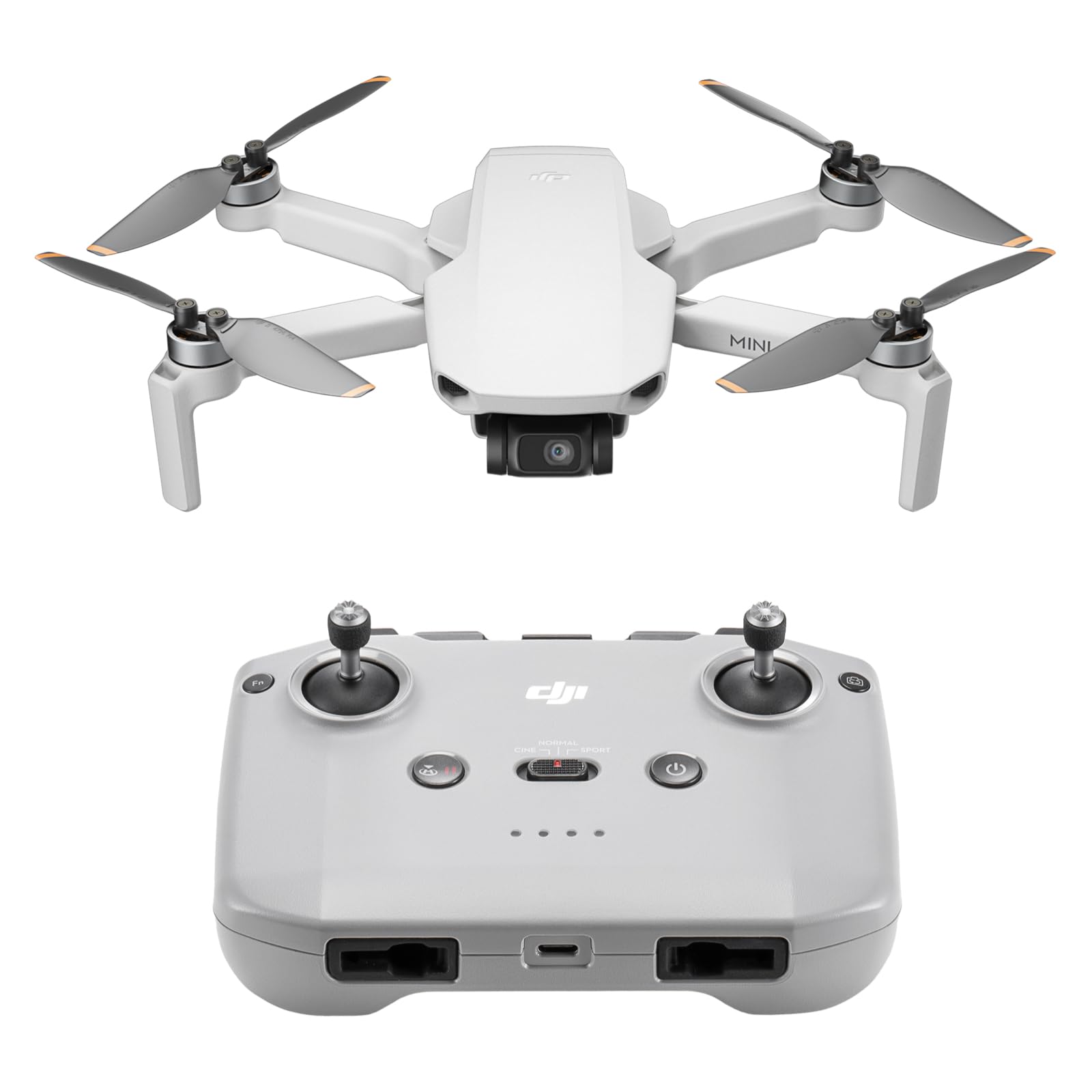DJI Mini 4K in flight capturing cinematic 4K footage with stabilization