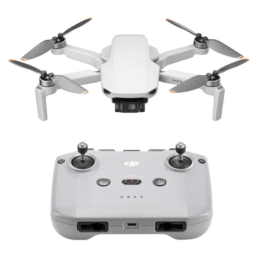 DJI Mini 4K in flight capturing cinematic 4K footage with stabilization