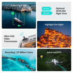 DJI Mini 4 Pro 4K HDR video preview highlights vivid skies and sunsets.