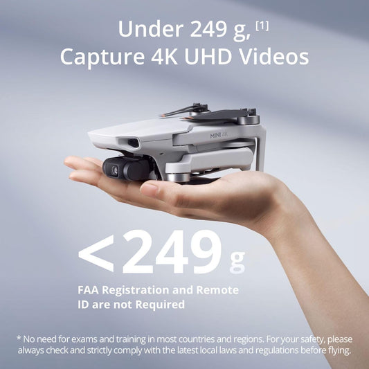 DJI Mini 4K Ultra HD video for crisp footage in any light