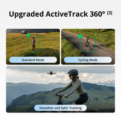 ActiveTrack 360 tracking a moving subject with DJI Mini 5 Pro.