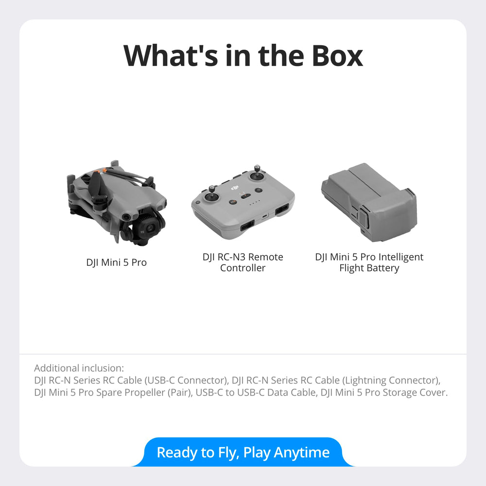 DJI Mini 5 Pro battery life up to 52 minutes per charge