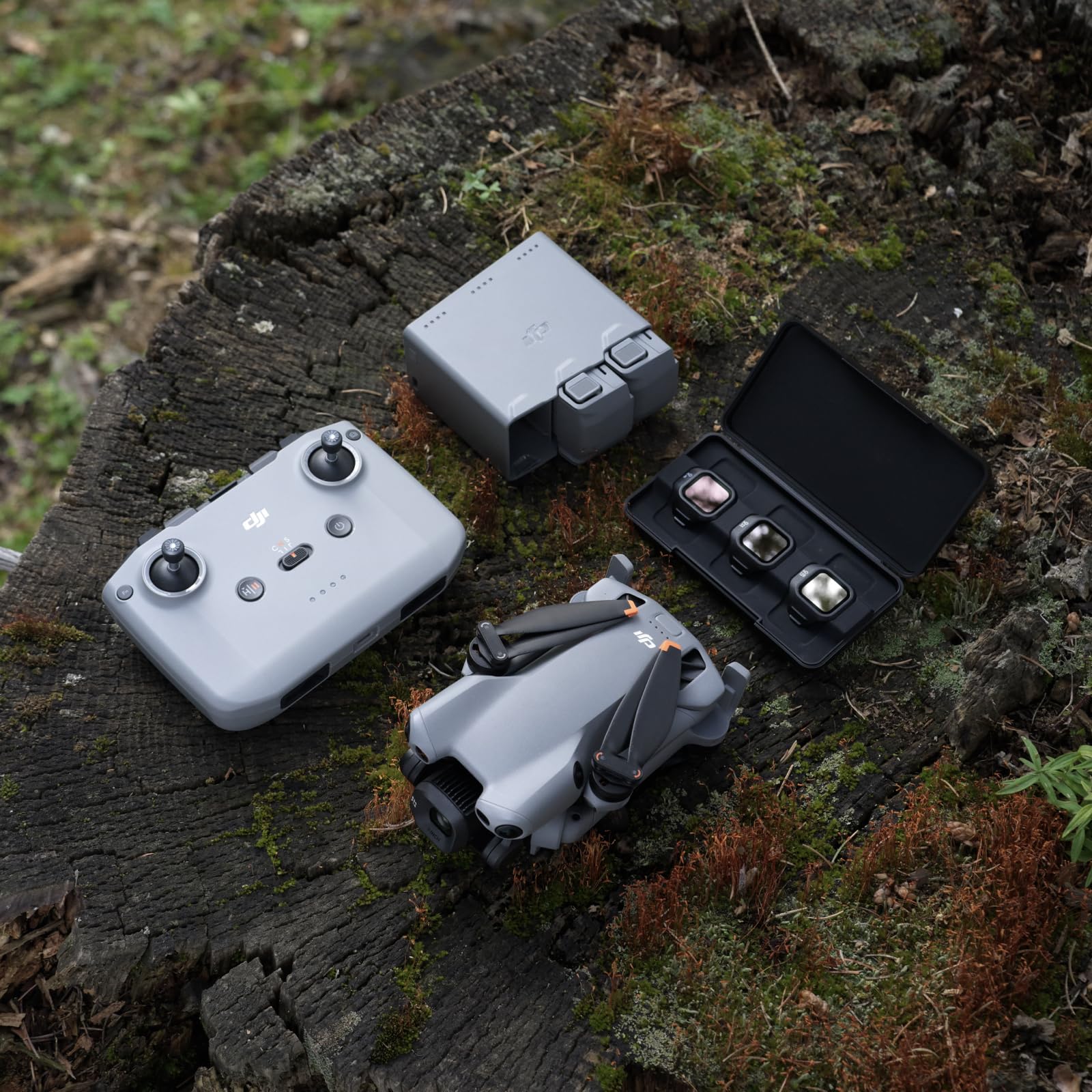 ND filters included with the drone for balanced outdoor exposure.