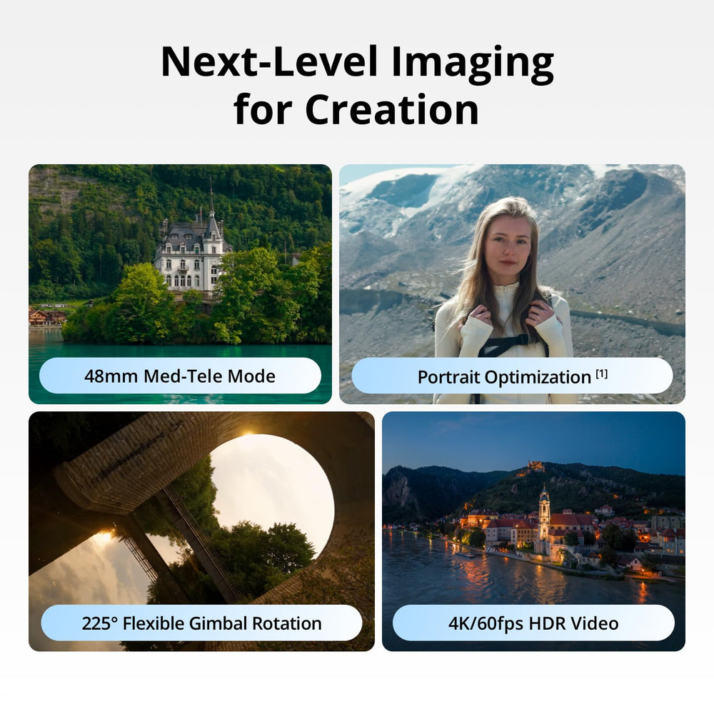 DJI Mini 5 Pro shows true vertical filming with 225-degree gimbal rotation for creative angles.