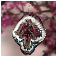 DJUAN cherub decor metal wind spinner adds color and motion to patios