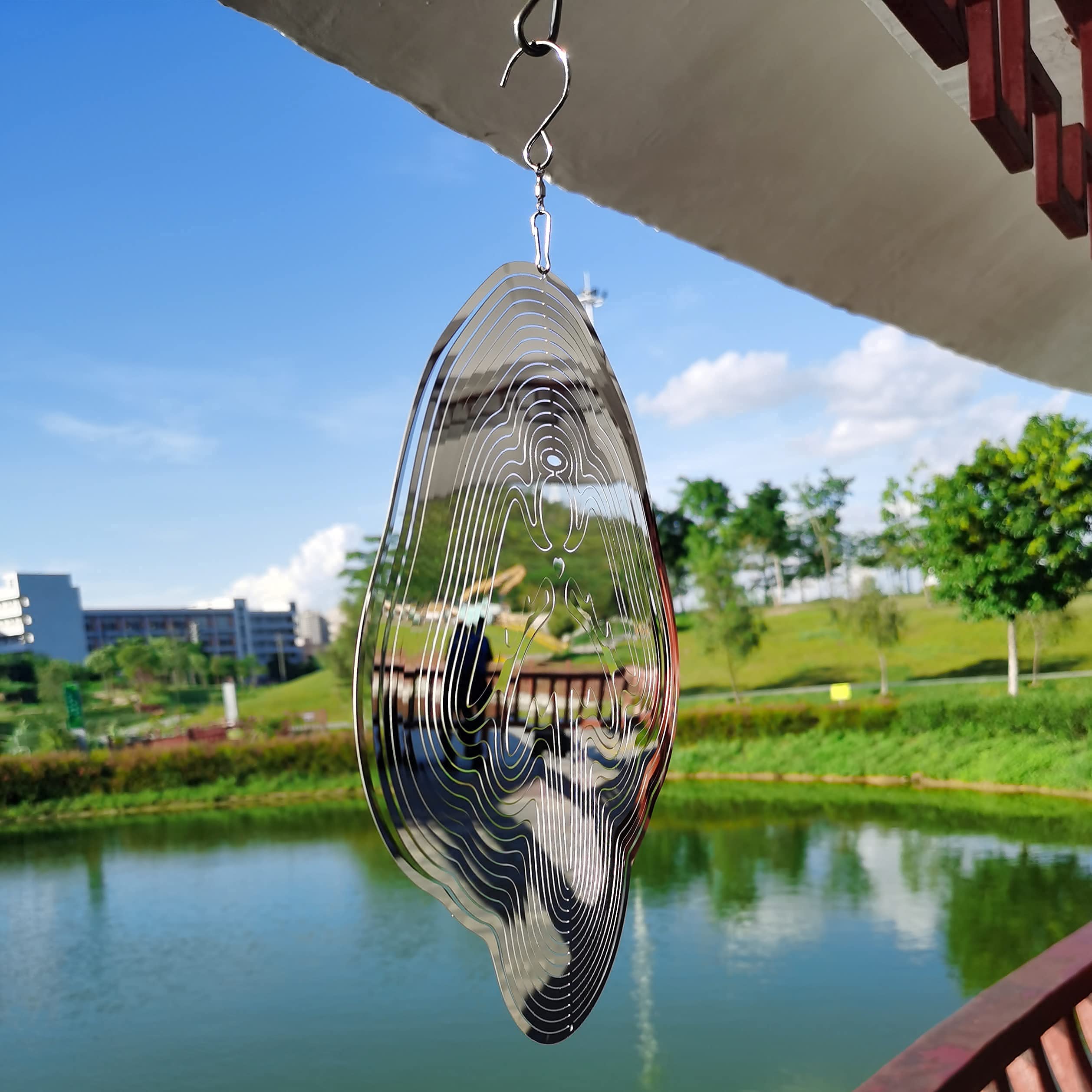 DJUAN garden hanging wind spinner for trees and patios
