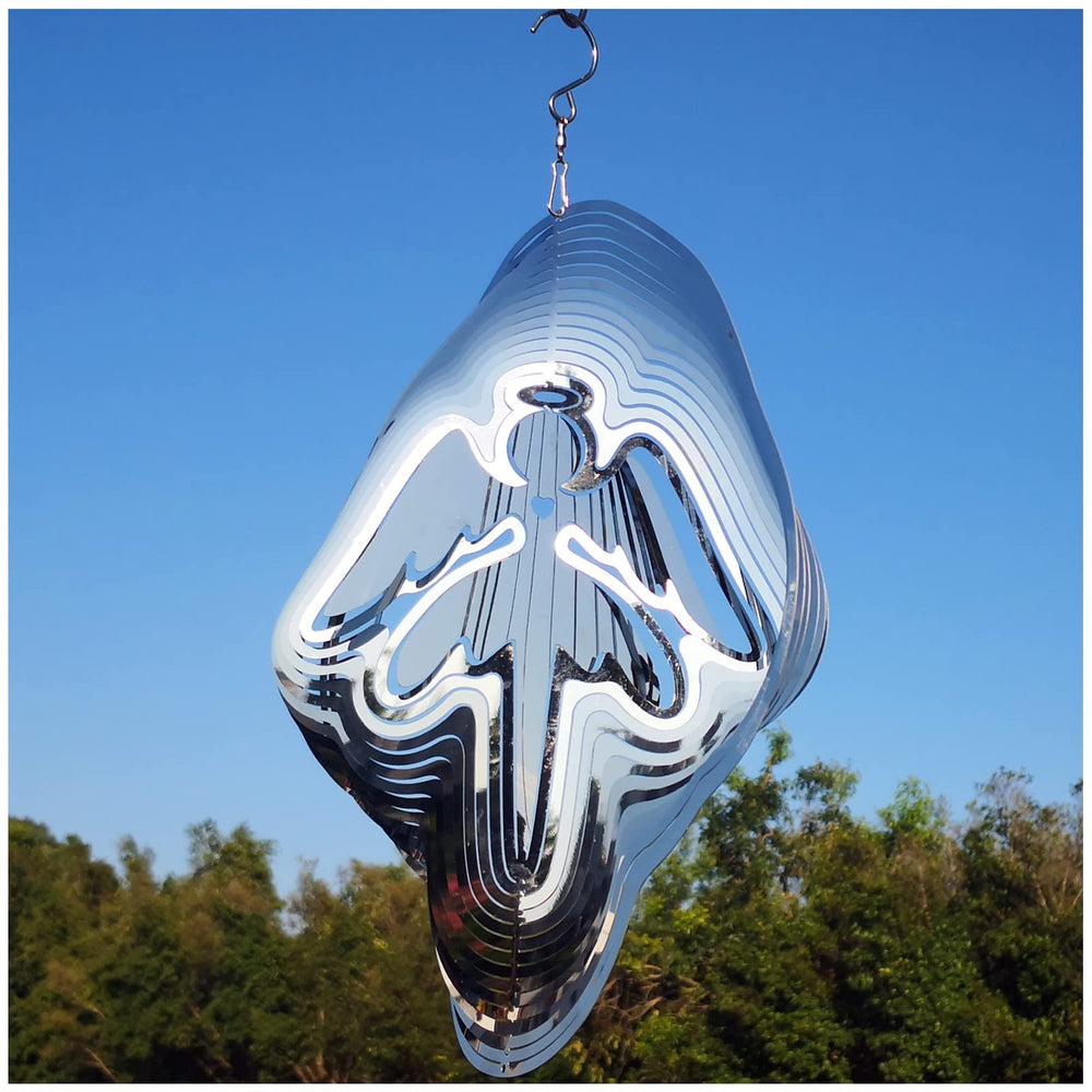 DJUAN sparkly angel ornament deters birds while beautifying your garden