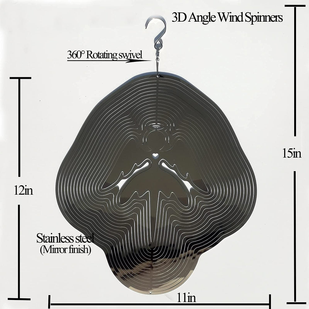 DJUAN weather-resistant angel wind spinner withstands sun and rain