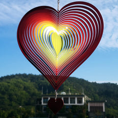 DJUAN 3D metal wind spinner gleaming in light