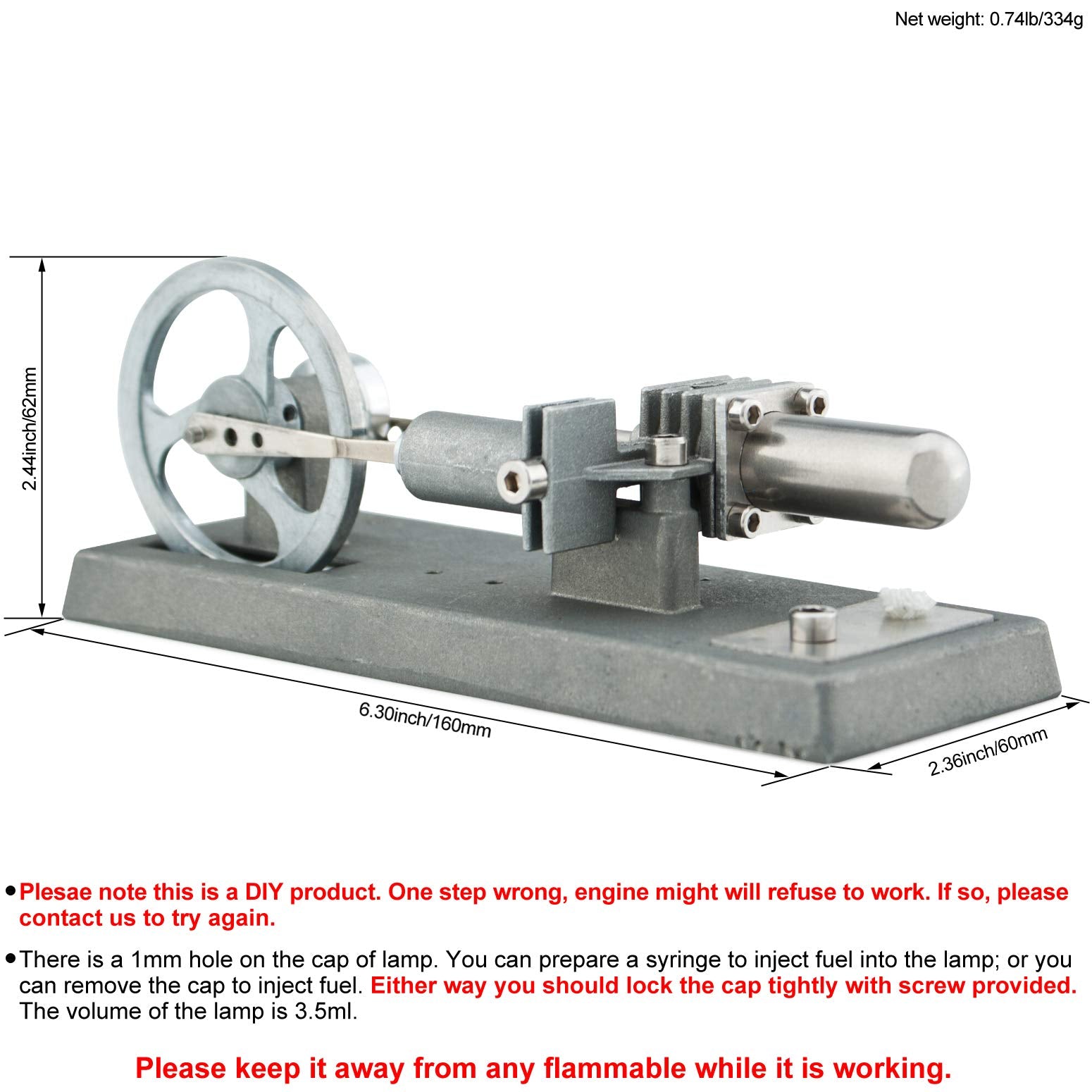 DjuiinoStar kit tools enable precise, beginner-friendly Stirling engine assembly.