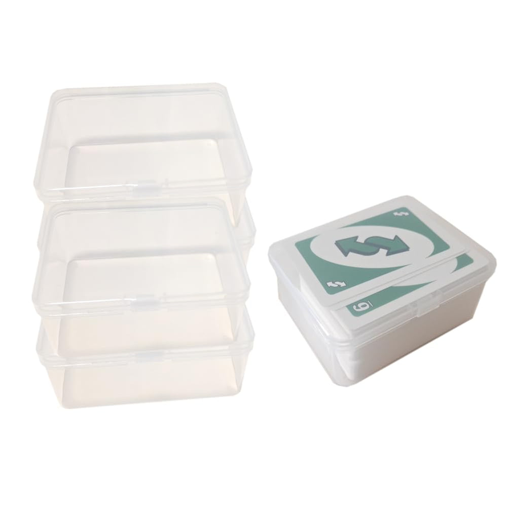 DKAOVH 6-piece card storage box in transparent plastic for quick viewing and organizing.