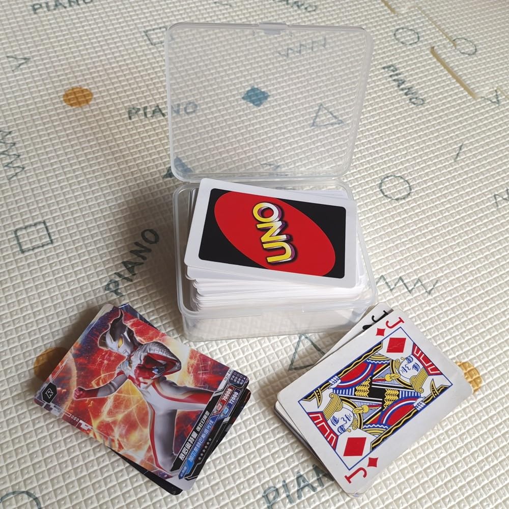 DKAOVH card storage box with transparent lid for quick content checks