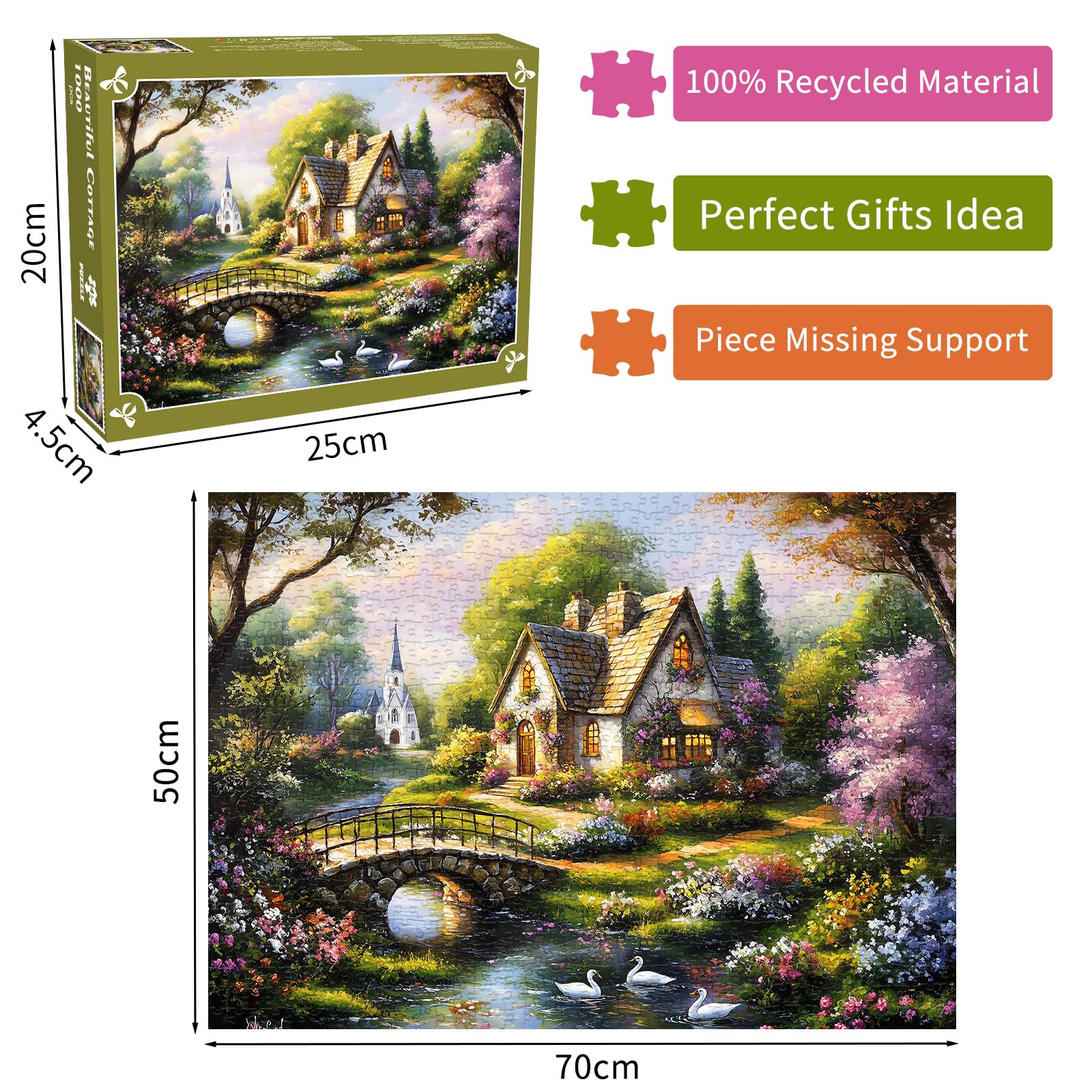 DKijoys ivy-clad cottage wall, cozy detail to enjoy during family puzzle time.