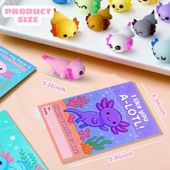DKJOAZ gift bag stuffer with soft squishy axolotl.