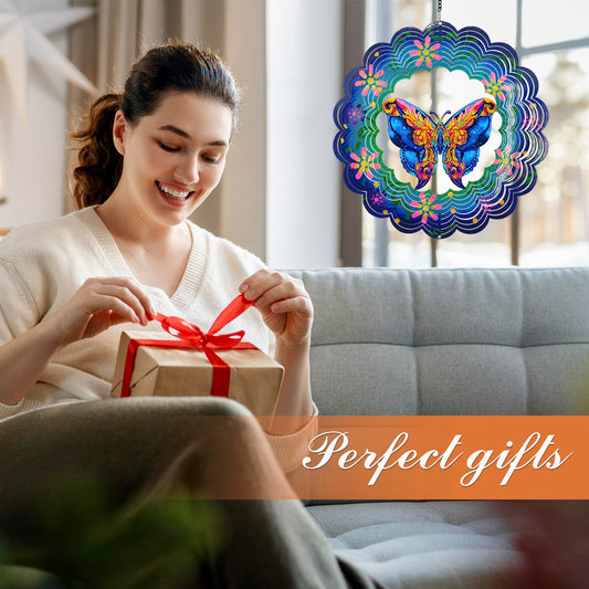 DKJOCKY 3D kinetic wind spinner adds dynamic motion to the garden.