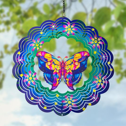 DKJOCKY butterfly wind spinner ornament for vibrant outdoor decoration.