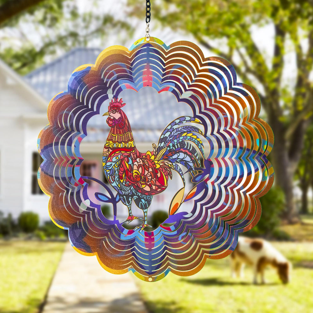 DKJOCKY rooster wind spinner makes a thoughtful outdoor gift for decorative enthusiasts.
