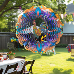DKJOCKY Rooster wind spinner, packaging included, ready for gifting.