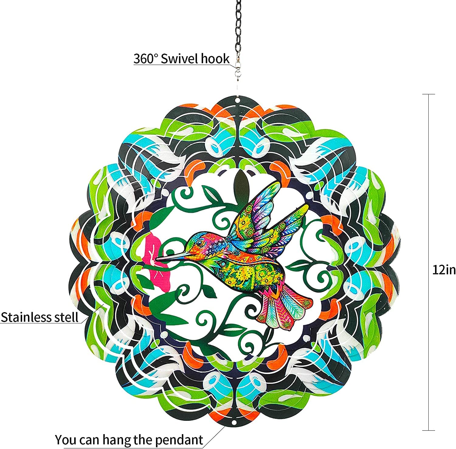 DKJOCKY rustproof paint wind spinner stays vibrant in rain and sun
