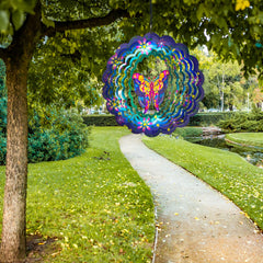 DKJOCKY weather-resistant wind spinner for patio or yard year-round.