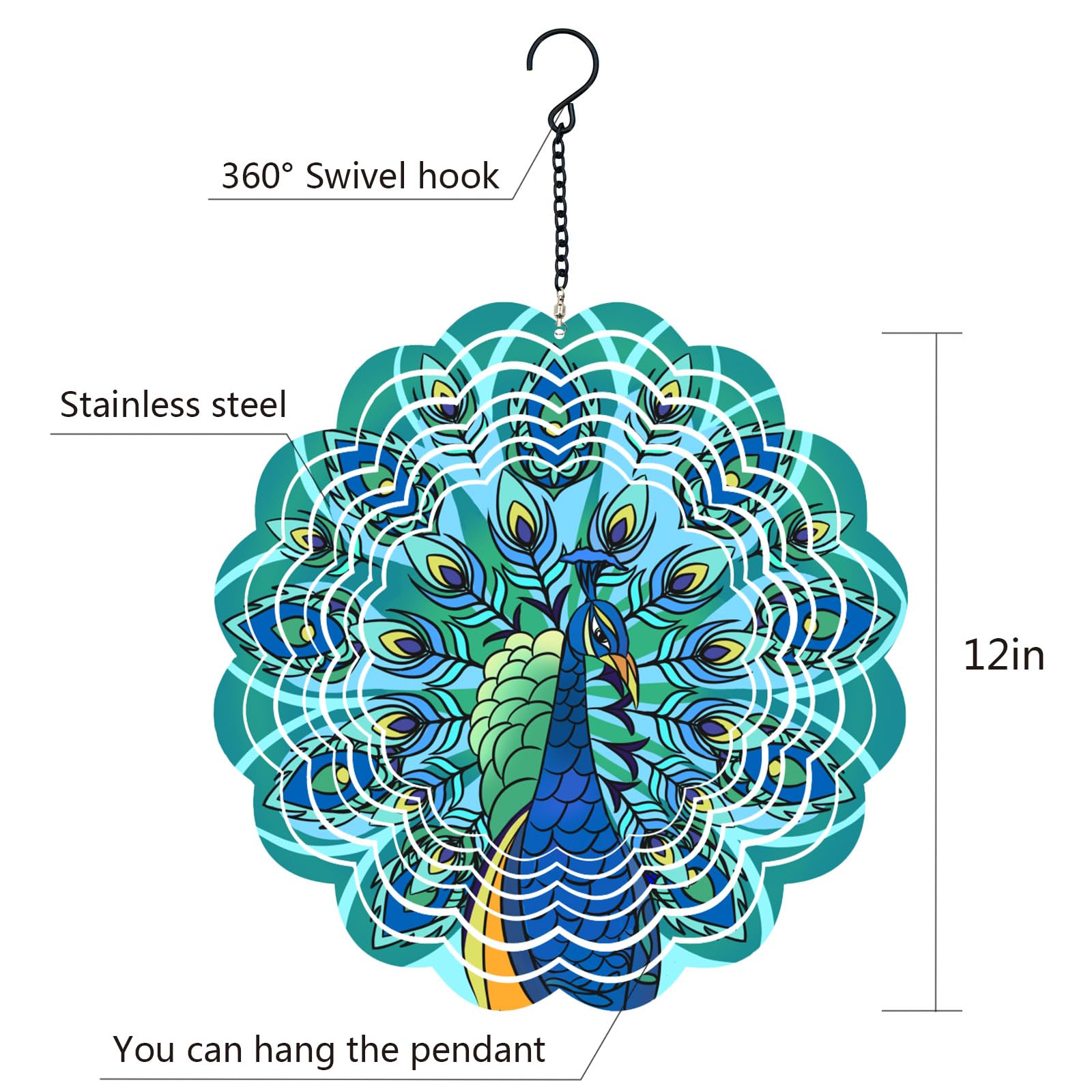 DKJOCKY Wind Spinner Laser-Cut Precision ensures balanced spins