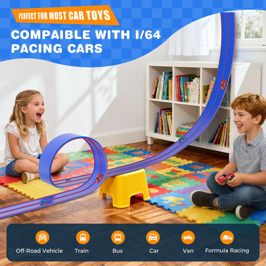 DKOXT dual-track layout with parallel lanes for engaging, cooperative racing