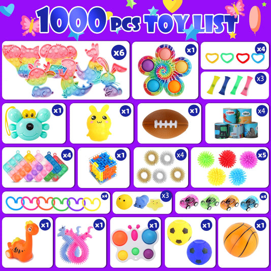 DKZ party favors set with animal fidget poppers and mini toys for kids.