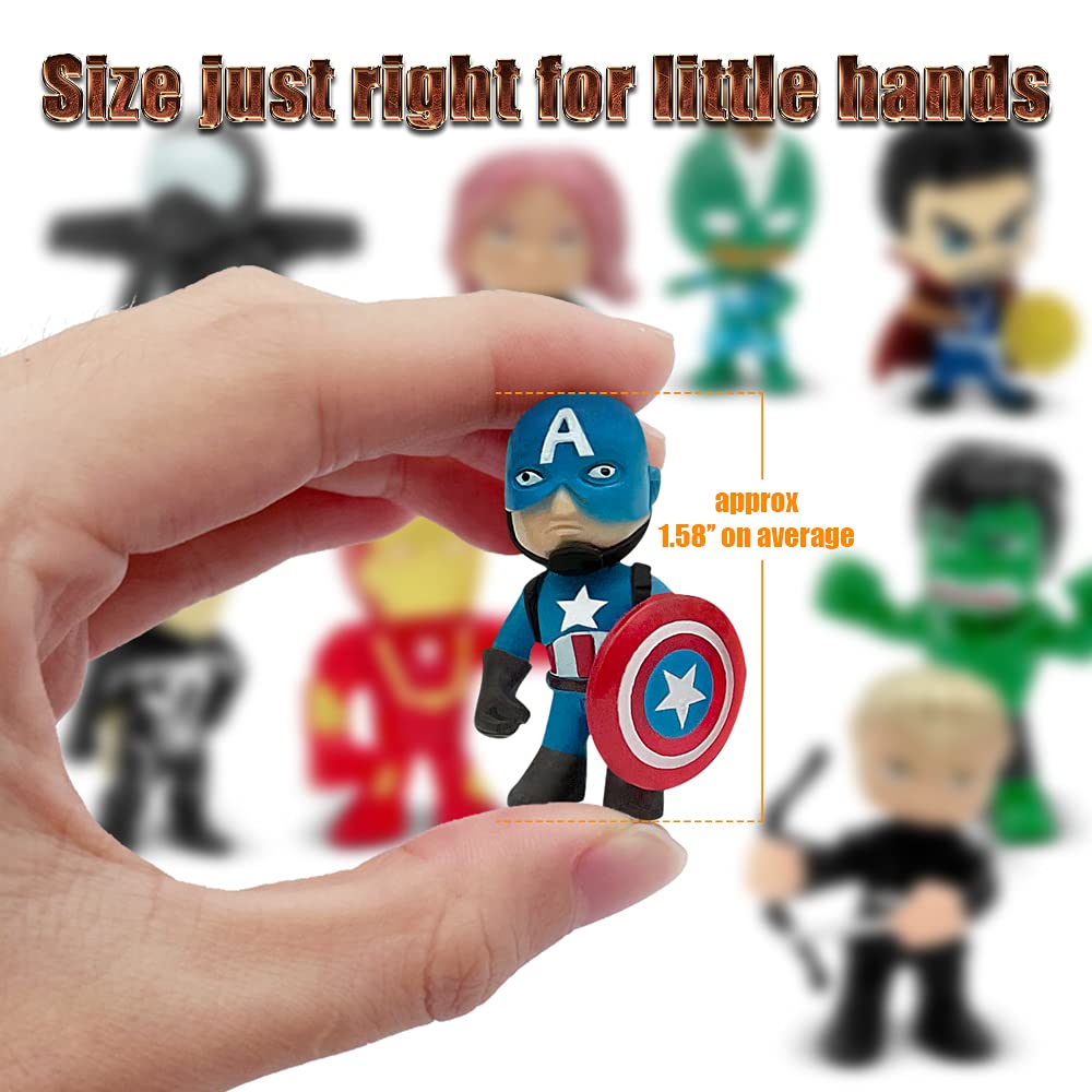 Close-up of DLOCVN superhero figurine detail with colorful costumes for creative play.
