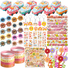 DMIGHT groovy party favors bus boxes add colorful display for guests