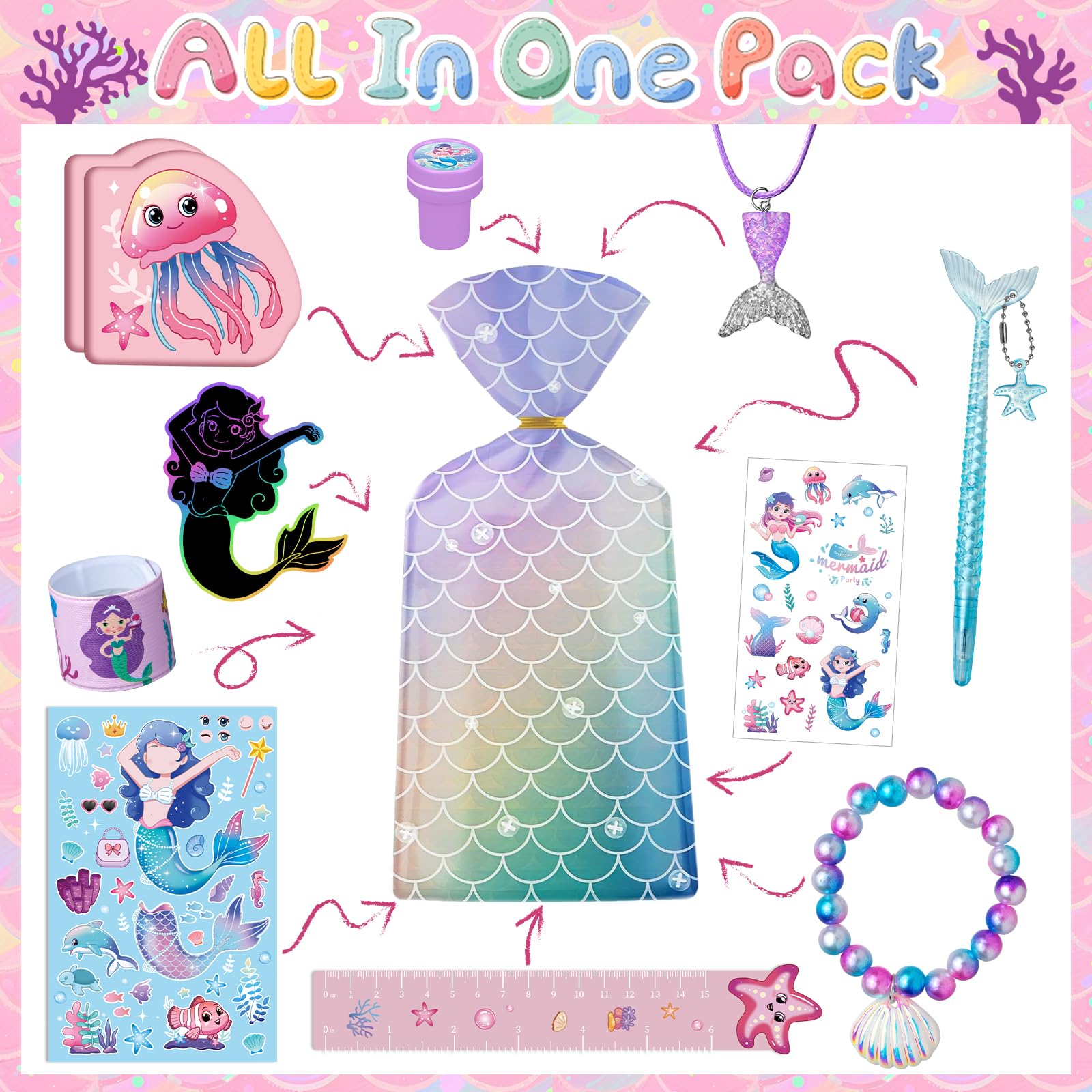 DMIGHT mermaid party favor banner adds festive flair
