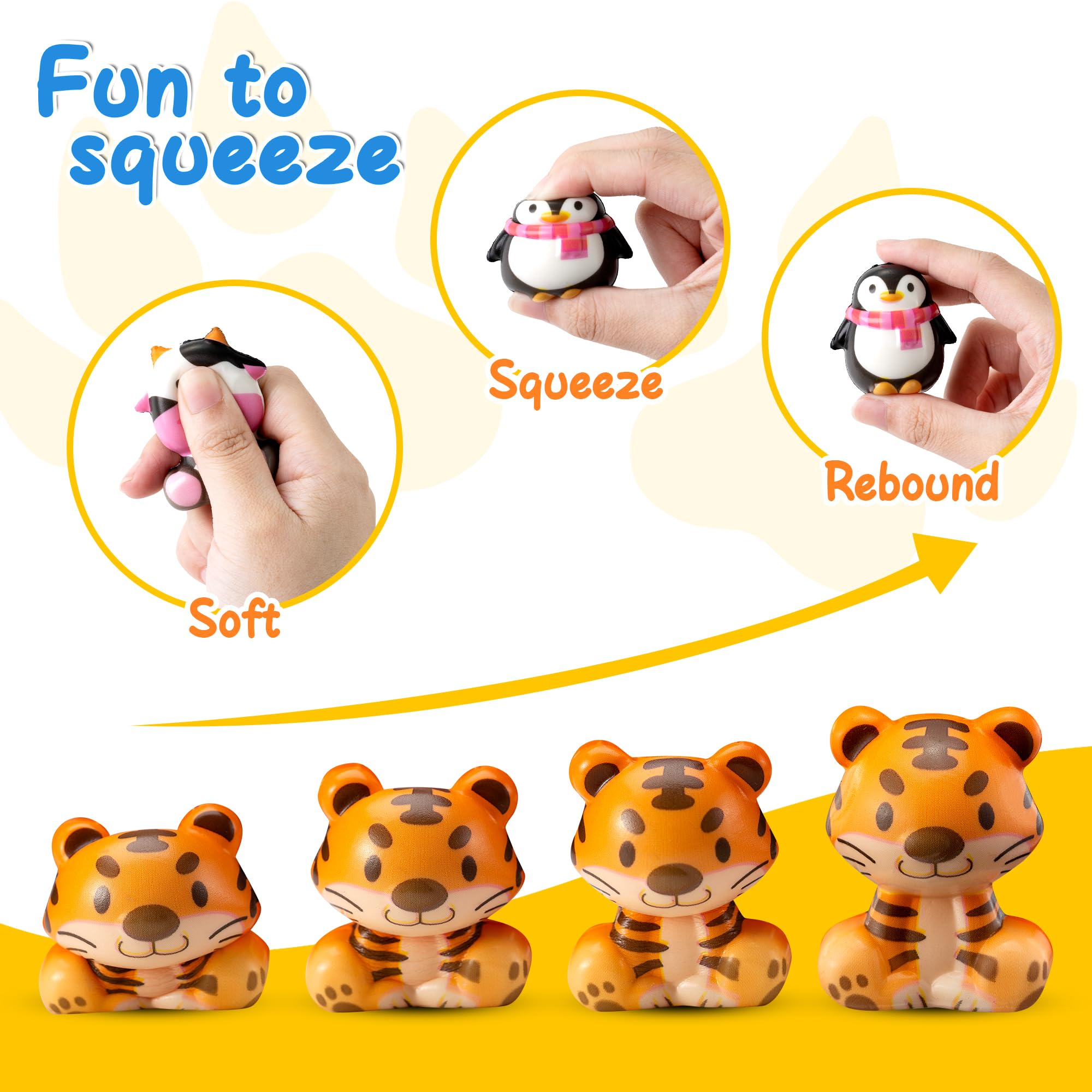 DMIGHT Safari tiger squishy promotes focus during learning activities