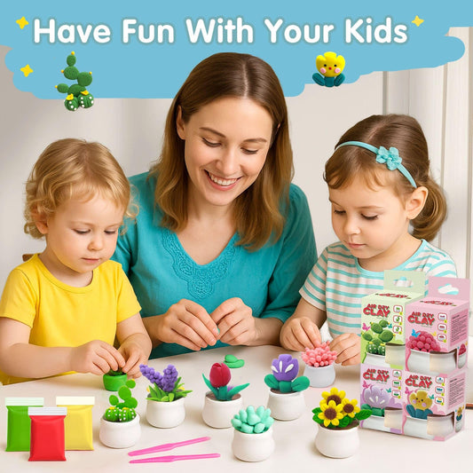 DMTXCRP Air Dry Clay cactus model perfect for tactile learning and safe sensory play.