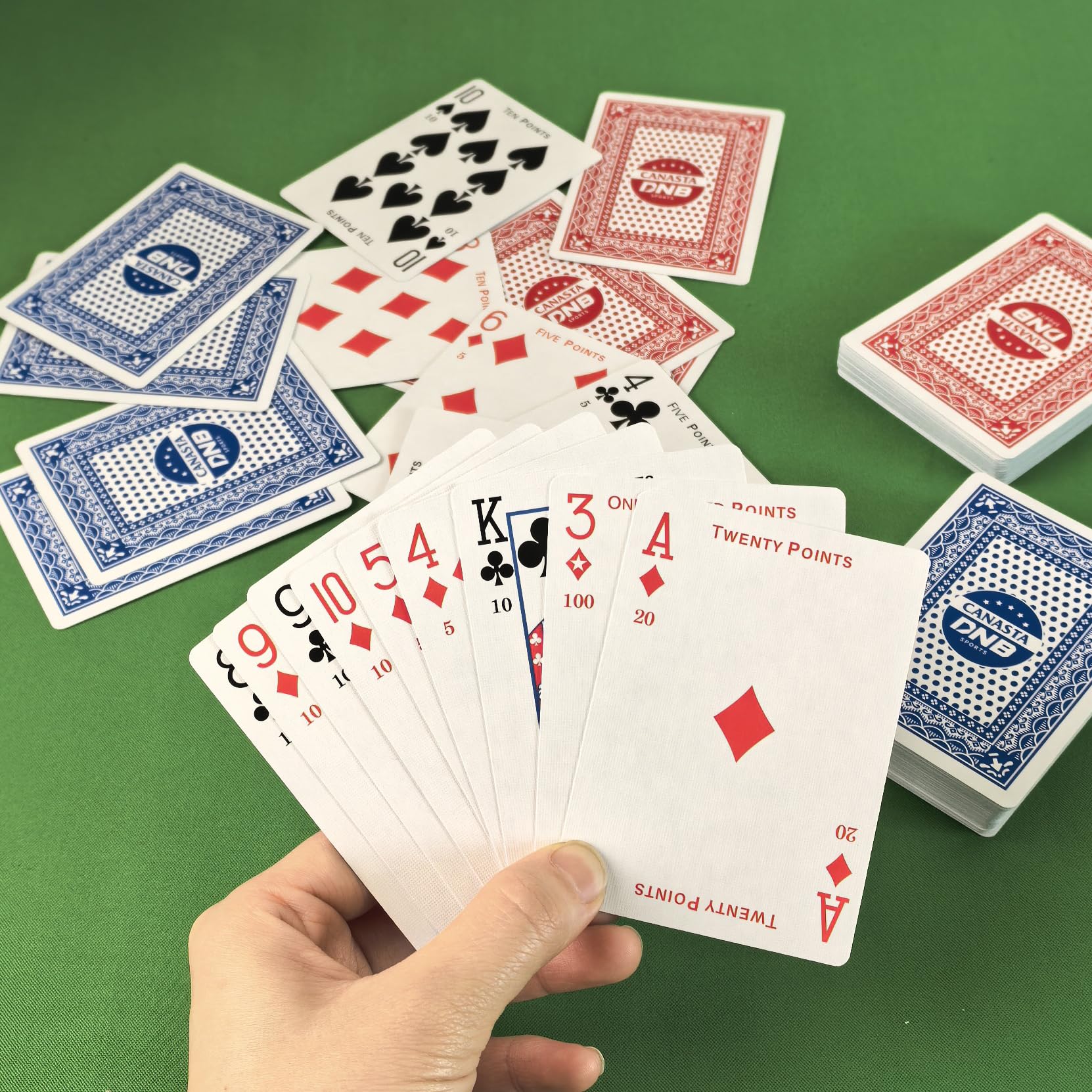 Durable plastic coating keeps DNB SPORTS cards performing through many games
