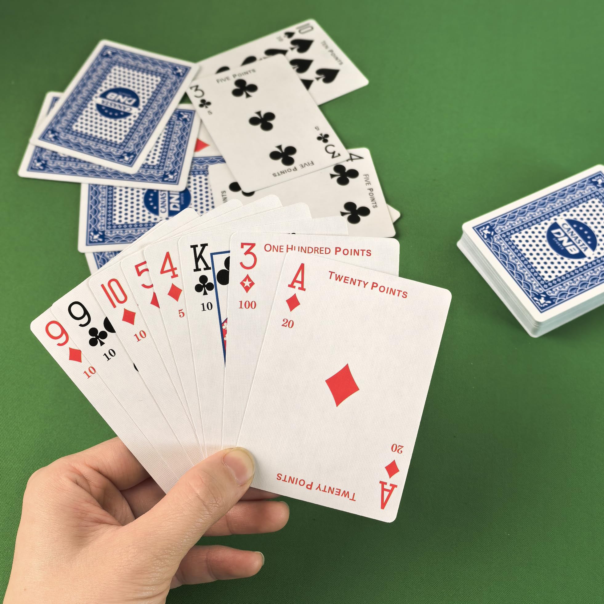 DNB Sports decks support many games from Canasta to poker-ready gatherings.