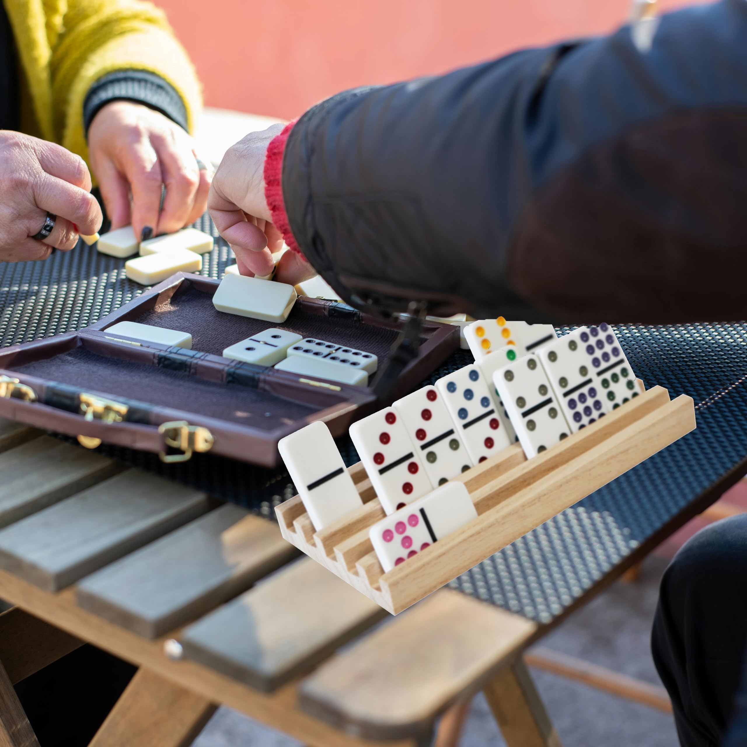 DNB SPORTS domino trays eight-pack stacked for compact storage
