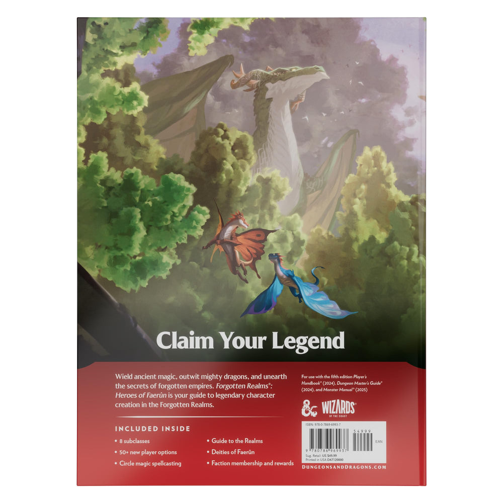 D&D Heroes of Faerun regions map provides world-building cues for campaigns.