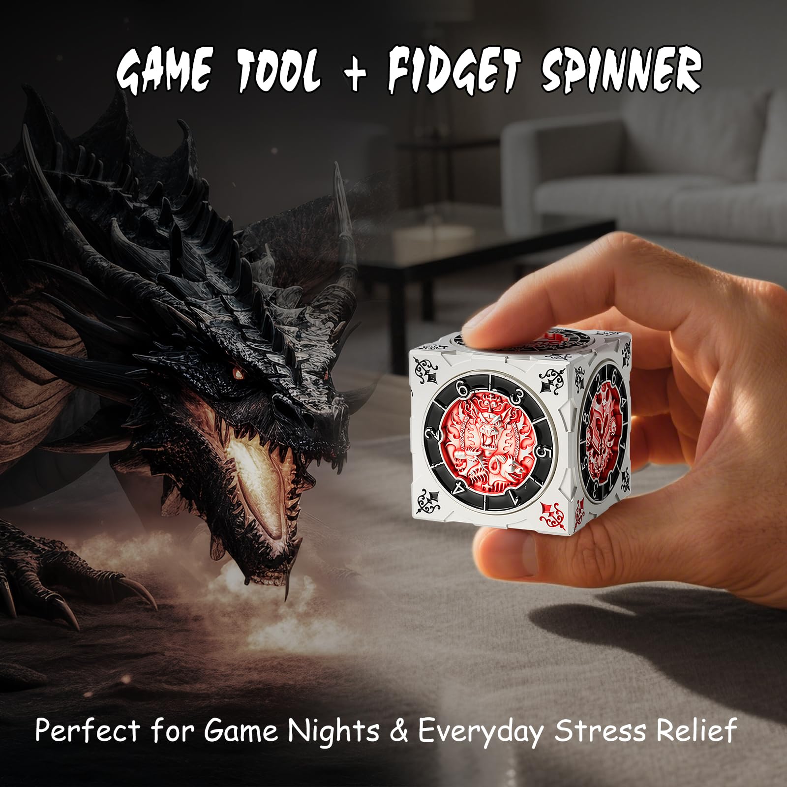 DNDND Mind Flayer face spinner cube sparks immersive story moments.