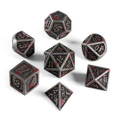 DNDND ancient silver pink camouflage D20 dice for epic encounters.
