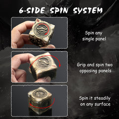 DNDND Brass dice arrives in elegant gift box packaging.