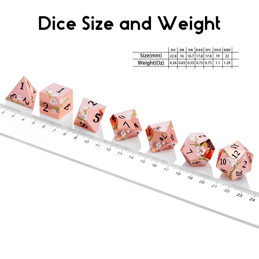 DNDND D10 percentile die with gold-white floral design for diverse gameplay