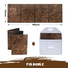 DNDND DM Screen four-panel with pockets keeps NPCs organized.
