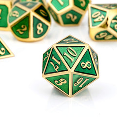 DNDND green enamel D8 die, smooth weight feel during play.