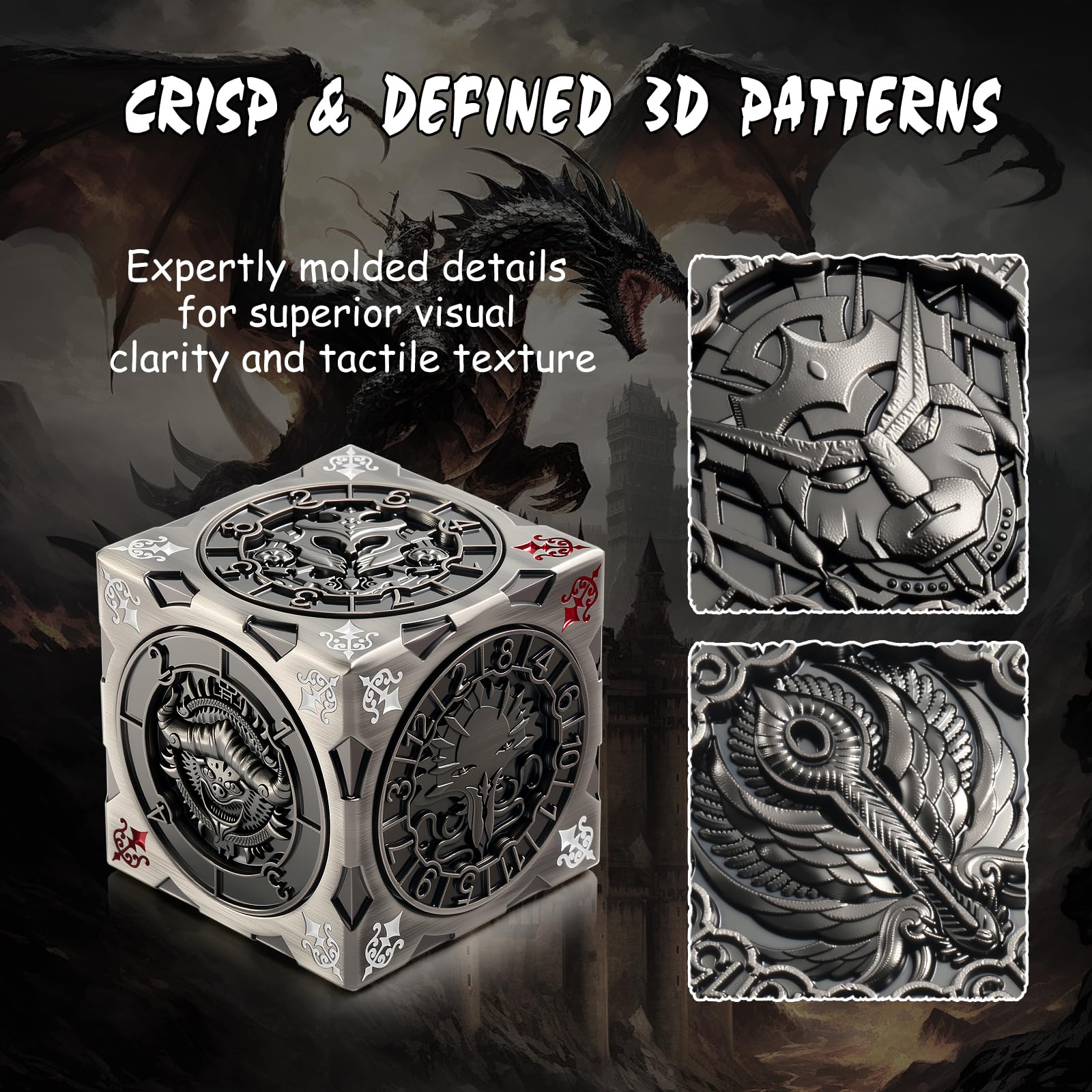 DNDND Gynosphinx face spinner cube inspires creative roleplay moments.