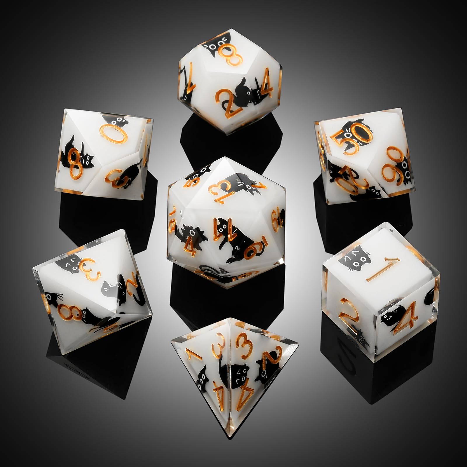 DNDND handcrafted resin dice balance for smoother throws
