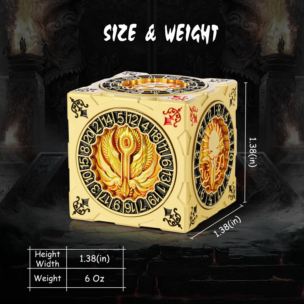 DNDND Spinner dice weight and balance testing on a flat surface